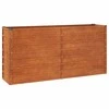 Aukštas sodo lovelis, rūdžių, 160x40x77cm, Corten plienas