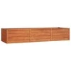 Aukštas sodo lovelis, rūdžių, 240x80x45cm, Corten plienas