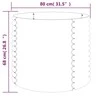 Sodo lovelis, pilkas, 80x80x68cm, plienas