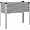 Sodo lovelis, pilkos spalvos, 100x41x90cm, plienas