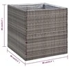 Sodo lovelis, pilkos spalvos, 80x80x80cm, poliratanas