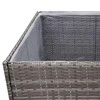 Sodo lovelis, pilkos spalvos, 80x80x80cm, poliratanas