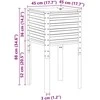 Sodo lovelis, rudas, 45x45x88cm, plienas