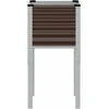 Sodo lovelis, rudas, 45x45x88cm, plienas