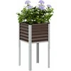 Sodo lovelis, rudas, 45x45x88cm, plienas