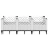 Sodo lovelis su kuoliukais, baltas, 123,5x43,5x43,5cm, PP