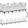 Sodo lovelis su kuoliukais, baltas, 123,5x43,5x43,5cm, PP