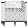 Sodo lovelis su kuoliukais, baltas, 43,5x43,5x43,5cm, PP
