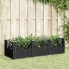 Sodo lovelis su kuoliukais, juodas, 123,5x43,5x43,5cm, PP