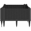 Sodo lovelis su kuoliukais, juodas, 42,5x42,5x28,5cm, PP