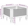 Sodo lovelis su kuoliukais, juodas, 42,5x42,5x28,5cm, PP