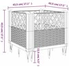Sodo lovelis su kuoliukais, juodas, 43,5x43,5x43,5cm, PP