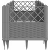 Sodo lovelis su kuoliukais, pilkas, 123,5x43,5x43,5cm, PP