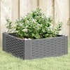 Sodo lovelis su kuoliukais, pilkas, 42,5x42,5x28,5cm, PP