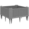 Sodo lovelis su kuoliukais, pilkas, 42,5x42,5x28,5cm, PP