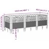 Sodo lovelis su kuoliukais, rudas, 123,5x43,5x43,5cm, PP