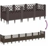 Sodo lovelis su kuoliukais, rudas, 123,5x43,5x43,5cm, PP