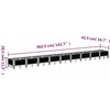 Sodo lovelis su kuoliukais, rudas, 362,5x42,5x28,5cm, PP