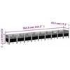 Sodo lovelis su kuoliukais, rudas, 363,5x43,5x43,5cm, PP