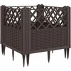 Sodo lovelis su kuoliukais, rudas, 43,5x43,5x43,5cm, PP