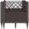 Sodo lovelis su kuoliukais, rudas, 43,5x43,5x43,5cm, PP