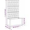 Sodo lovelis su treliažu, baltos spalvos, 80x36x140cm, PP