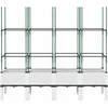 Sodo lovelis su treliažu, baltos spalvos, 160x40x142,5cm, PP