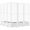 Sodo lovelis su treliažu, baltos spalvos, 120x120x121,5cm, PP
