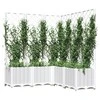Sodo lovelis su treliažu, baltos spalvos, 120x120x136cm, PP