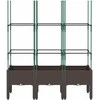 Sodo lovelis su treliažu, rudos spalvos, 120x40x142,5cm, PP