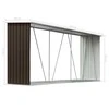 Sodo malkinė, ruda, 330x84x152cm, galvanizuotas plienas