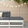 Sodo pakoja su pagalvėle, balta, pušies medienos masyvas