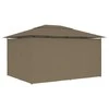 Sodo palapinė su užuolaidomis, taupe spalvos, 4x3m, 180g/m²