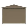 Sodo palapinė su užuolaidomis, taupe spalvos, 4x3m, 180g/m²