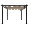 Sodo pavėsinė su įtraukiamu stogu, taupe spalvos, 3x3m