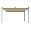 Sodo pavėsinė su įtraukiamu stogu, taupe spalvos, 4x3m