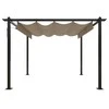 Sodo pavėsinė su įtraukiamu stogu, taupe spalvos, 3x3m