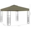 Sodo pavėsinė su lempučių girliandomis LED, taupe, 3x3m
