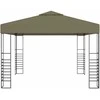 Sodo pavėsinė su lempučių girliandomis LED, taupe, 3x3m