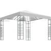 Sodo pavėsinė su lempučių girliandomis LED, balta, 3x3m