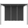 Sodo pavėsinė su šonine užuolaida, antracito spalvos, 3x3x2,25m