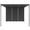 Sodo pavėsinė su šonine užuolaida, antracito spalvos, 4x3x2,25m