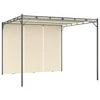 Sodo pavėsinė su šonine užuolaida, kreminės spalvos, 3x3x2,25m
