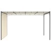 Sodo pavėsinė su šonine užuolaida, kreminės spalvos, 4x3x2,25m