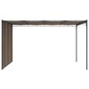 Sodo pavėsinė su šonine užuolaida, taupe spalvos, 4x3x2,25m