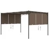 Sodo pavėsinė su šonine užuolaida, taupe spalvos, 4x3x2,25m