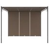 Sodo pavėsinė su šonine užuolaida, taupe spalvos, 3x3x2,25m