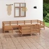 Lauko baldų komplektas Sodo poilsio baldų komplektas, 10 dalių, medaus rudas, pušis