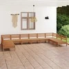 Lauko baldų komplektas Sodo poilsio baldų komplektas, 10 dalių, medaus rudas, pušis