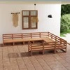 Lauko baldų komplektas Sodo poilsio baldų komplektas, 10 dalių, pušies masyvas